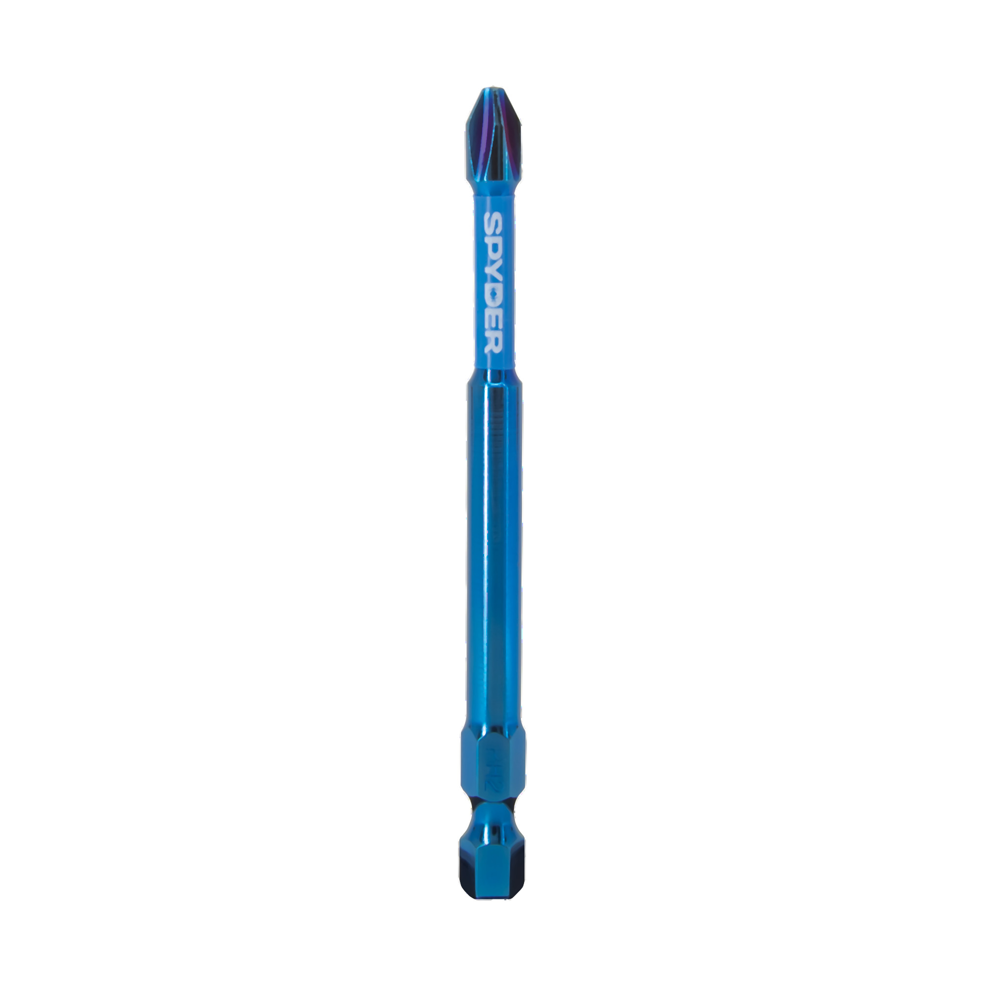 SPYDER Mach-Blue™, 2Pc 1/4in. X 3-1/2in. Mach-Blue Impact Driver Bit, Ph2 Included (qty.) 2 Model# 19057